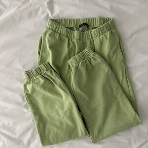 Brandy Melville Green Elastic Waist Pants
